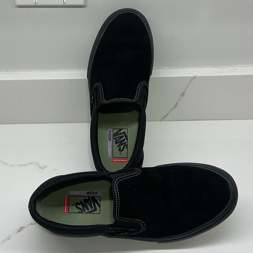 Vans Black Slip-On Suede Loafers